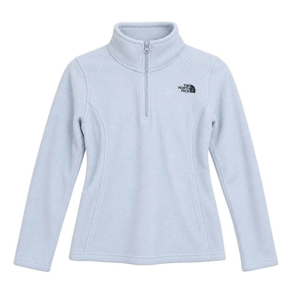 The North Face Womens TKA 100 Glacier 1/4 Zip Fleece Pullover Light Blue Small